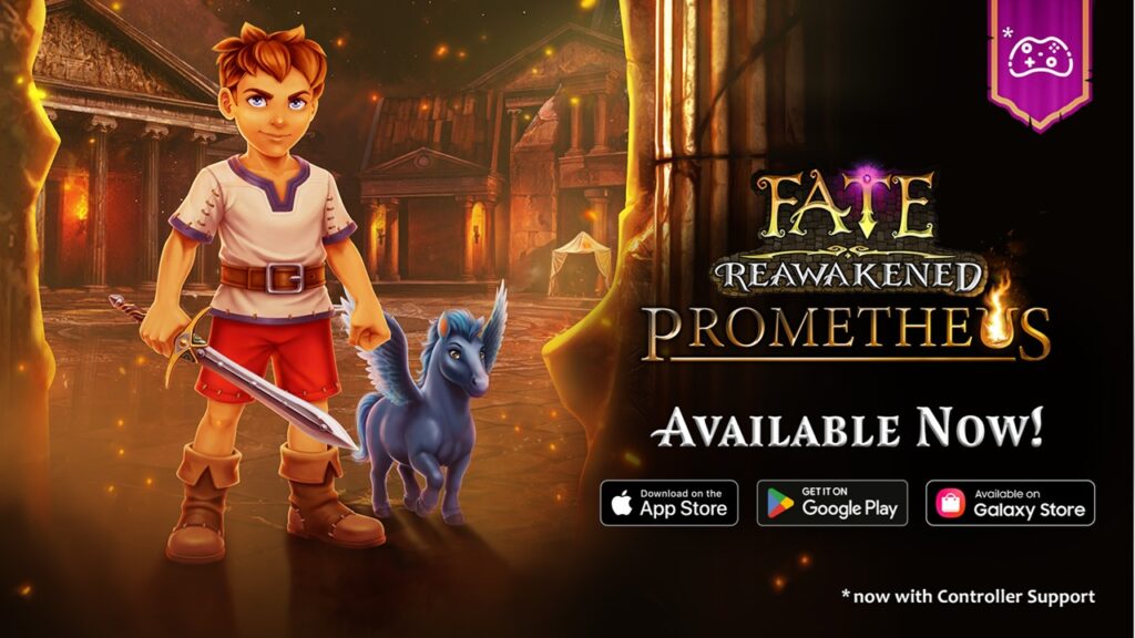 featured image for our news on FATE: Reawakened Prometheus. It shows a little boy and a black horse with wings.