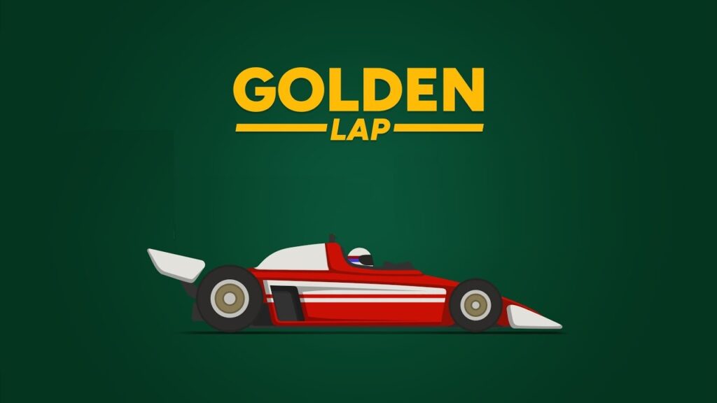 featured image for our news on Golden Lap. It shows a red racing car against a dark green background.